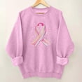 thumbnail image 2 of Sweatshirts for Women Breast Cancer Printed Long Sleeve Round Neck Casual Hoodless Sweatshirt, 2 of 5