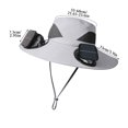 thumbnail image 2 of Kugisaki Sun Hat with Fans Solar Power Fan Wide Brim Sun Hat Fishing Essentials for Hiking Beach Summer Outdoor, 2 of 5