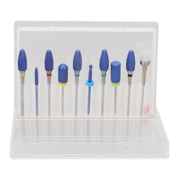 Brocas para quitar cutículas, 10 piezas Brocas para uñas Brocas para uñas Juegos de cabezales de pulido de uñas Diseñados con precisión