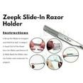 thumbnail image 3 of Razors For Men Shave Straight Razor Shaving Rasierer Rasurar Cuchilla Maquina RED + 10 Blades Disposable (Blue), 3 of 5