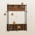 thumbnail image 3 of Hzuaneri Hall Tree with Shoe Storage Bench, 5-in-1 Entryway Furniture with Coat Rack, 13 Hooks, Retro Brown, 3 of 9