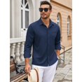 thumbnail image 4 of COOFANDY Mens Dress Shirts Long Sleeve Wrinkle Free Untucked Shirts Casual Button Down Shirts, 4 of 6
