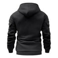 thumbnail image 4 of ZHOUCHANKIDS 2025 Mens Heavyweight Lined Hooded Sweatshirt Warm Winter Outdoor Sports Pullover with Multiple Pockets for Fall And Cold Weather Black, 4 of 5