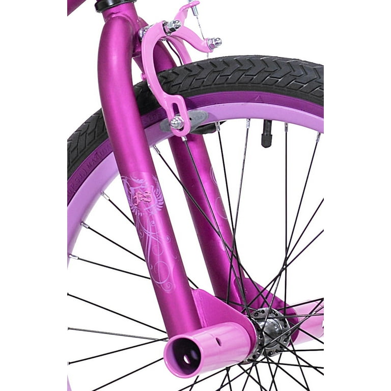 Kent 20 BMX Girl s Bike Satin Purple Single Speed with Steel Frame Rear Hand Brakes for Age 8 12 Walmart