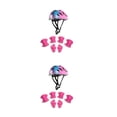 thumbnail image 4 of Inteprter Casco con ruedas para niños Almohadilla ajustable Niños Niñas Equipo de protección Rodillera Codo Brace Guardias Patinaje Flor rosa 2piezas, 4 of 6