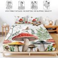 thumbnail image 5 of Twin Sze Fitted Sheet Set - Mushroom 2 Piece Bedding Sets 16" Deep Pocket Fitted Sheet with 1 Pillowcase, Butterfly Botanical Star Country Plant White Brushed Microfiber Hotel Luxury Bed Sheets, 5 of 9