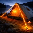 thumbnail image 3 of Festive Living Solar Luminous Paracord Rope, 23ft Solar-Powered Orange Glow Rope with Remote, 8 Lighting Modes + Timer, 500 mAh Battery, IP66 Waterproof for Outdoor Camping, 3 of 8