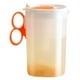 thumbnail image 2 of Hervidor de Agua Fría con Tapa | Jarra de Plástico de Gran Capacidad de 1,8 y 2,2 L para Té Helado, Limonada y Bebidas con Infusión de Frutas | Jarra Sin Bpa, Apta para Lavavajillas - Blanco y Naranj, 2 of 6