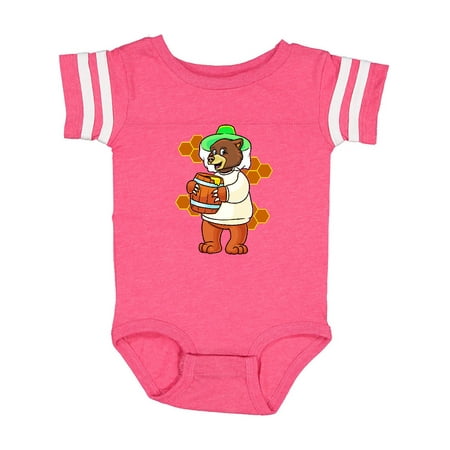 

Inktastic Beekeeping Cute Bear with Honey Gift Baby Boy or Baby Girl Bodysuit