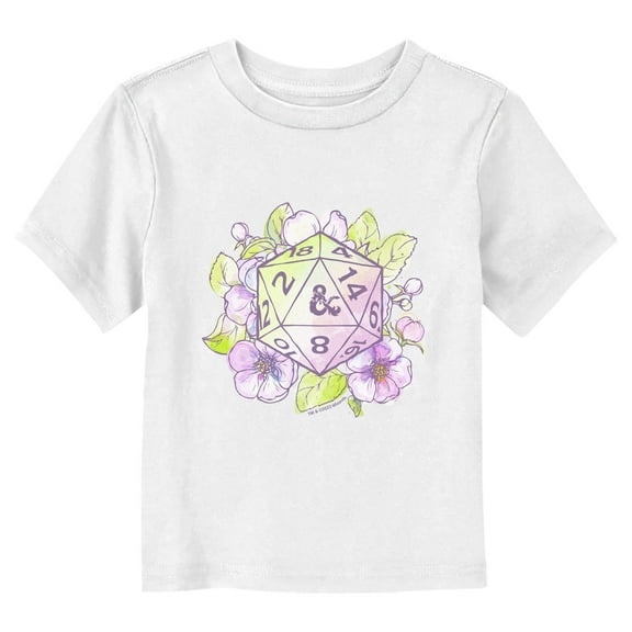 Dungeons & Dragons Floral Dice  Graphic T-Shirt