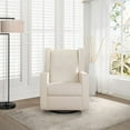 thumbnail image 2 of Naomi Home Odelia Swivel Glider Rocker Recliner with Footrest, Microfiber, White, 2 of 3