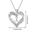 thumbnail image 3 of Odeerbi Personalized Initial Heart Necklaces Silver Plated Letter Heart Pendant Necklace Birthday Anniversary Jewelry Gift for Women, 3 of 3
