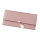 thumbnail image 4 of Cartera larga para mujer, billetera triple de PU, gran capacidad con colgante de hoja, tarjetero portátil, billetera para adultos, color rosa diario, 4 of 10