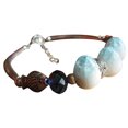 thumbnail image 1 of Bracelet Jonc pour Femmes Perles en Céramique Bracelet Jonc Ajustable Bracelet Manchette, 1 of 7