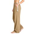 thumbnail image 2 of hoksml Women's Crinkle Wide Leg Pants Drawstring Elastic Waist Textured Lounge Trousers with Pockets for Daily Wear And Everyday Commuting, 2 of 6