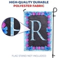 thumbnail image 5 of America Forever Spring Monogram Garden Flag Letter R 12.5 x 18 inches Double Sided Vertical Outdoor, Yard, Lawn, Decorative Seasonal, Hydrangeas, Blue Butterflies Bees Summer Floral Garden Flag, 5 of 5