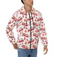thumbnail image 4 of Zip Up Hoodies for Men - Fire Truck Long Sleeve Comfrt Men'S Fashion Hoodies & Sweatshirts, Jackets for Men Hoodies Pullover Clothing Clothes with Pouch, 4 of 5