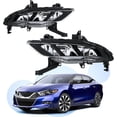thumbnail image 2 of HOUGEET Front Grill Grille Fog Driving Light Lamp Pair Fit for 2016-2018 Nissan Maxima NI1200284 623104RA0A, 2 of 7