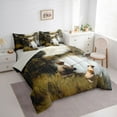 thumbnail image 3 of Homewish Pet Puppy Dogs 7-Piece Bedding Comforter Set,Fishing And Hunting King Bedding Sets,Oil Painting Artistic Bed Sheets For Men Women,Super Cozy Room Decor Reversible, 3 of 8