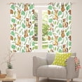 thumbnail image 4 of Erosebridal Kawaii Animal Curtains Kangaroo Duck Hedgehog Blackout Curtains, Green Palm Tree Leaf Curtains & Drapes Woodland Animal Bedroom Curtains, Tropical Botanical Plants Window Treatments, 4 of 5