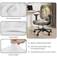 thumbnail image 6 of FKELYI Office Chair Slipcover Vintage Floral Horse Print Computer Chair Protective Cover Removable Stretch Fabric Armchair Covers for Home Office Decor, Pack of 2, 6 of 7