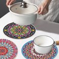 thumbnail image 6 of 3 Pcs Mandala Diamond Art Painting Placemats, Heat Resistant Non-Slip Place mats for Dining Table,Indoor Kitchen Dining Table Decoration for Home Party Gift(15*15cm), 6 of 6