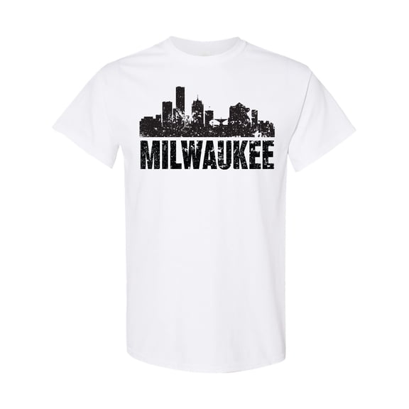 Inktastic Milwaukee Skyline Grunge T-Shirt
