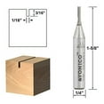 thumbnail image 2 of Yonico Carbide Straight Router Bit - 1/16" Dia. X 3/16" Length - 1/4" Shank - 14002q, 2 of 2