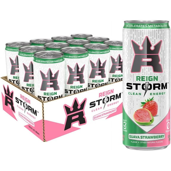 Storm, Guava Strawberry, Fitness & Wellness Energy Drink, 12 Fl Oz (Pack of 12)