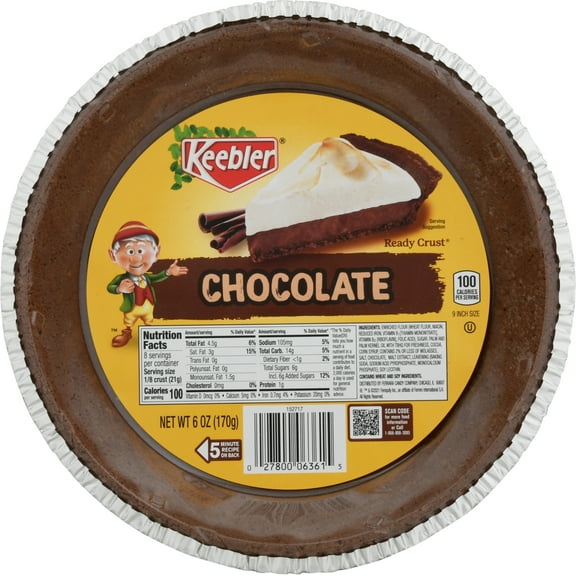 Keebler Chocolate Pie Crust 9 inch (Dual Placement)
