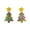 Round sequins, variant on Christmas Tree Sequins Stud Earrings Women Gentle Multicolour Rainbow Earrings