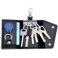 thumbnail image 2 of QUETO Leather Key Case, Leather Key Pouch (Black), 2 of 5