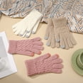 thumbnail image 2 of Bocaoying 3 Pairs Winter Gloves for Women, Thermal Knitted Touchscreen Gloves for Women, 3 Colors Warm Elastic Cuff Gloves, Skiing Shoveling Snow Gloves for Cold Weather Outdoors, 2 of 8