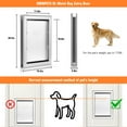 thumbnail image 4 of Pet Dog Flap Dual Entry Door Magnetic Aluminum Locking Sliding Screen Gate Frame, 4 of 6