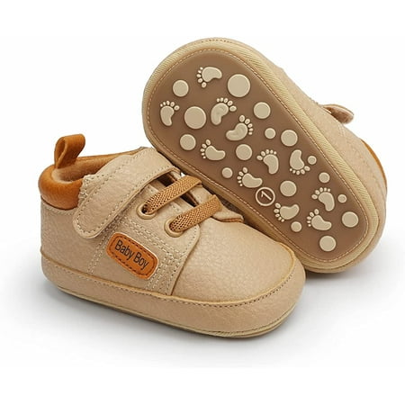 Baby Boys Girls Moccasins Oxford Sneakers PU Leather Rubber Sole Infant Loafers Anti-Slip Toddler First Walkers Crib Dress Shoes