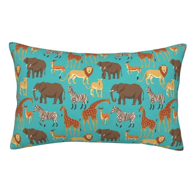 Lsque Cute Animals Pattern Bedding Waterproof Pillow Protector Zippered Queen – Bed Bug Proof Pillow Encasement-16"x24"