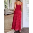 thumbnail image 4 of Mawalde Women'S Vacation Casual Style Sling Seaside Long Skirt Going Out Set 2 Piece Outfits Red S, 4 of 5