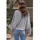 thumbnail image 2 of ABPHQTO Top de mujer con escote en pico y flecos gris, 2 of 5