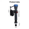 thumbnail image 2 of Válvula de Llenado de Inodoro Universal Control de Agua de Alto Rendimiento para Tanque y Ajustable G1/2 Accesorios para Tanque de Inodoro, 2 of 5