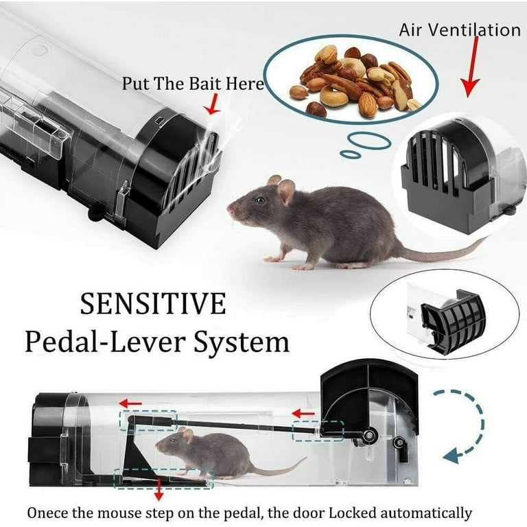 Loewten Mouse Mice Rat Rodent Animal Control Catch Bait Humane Live Traps  Hamster Cage, Mice Live Traps,Humane live mousetrap