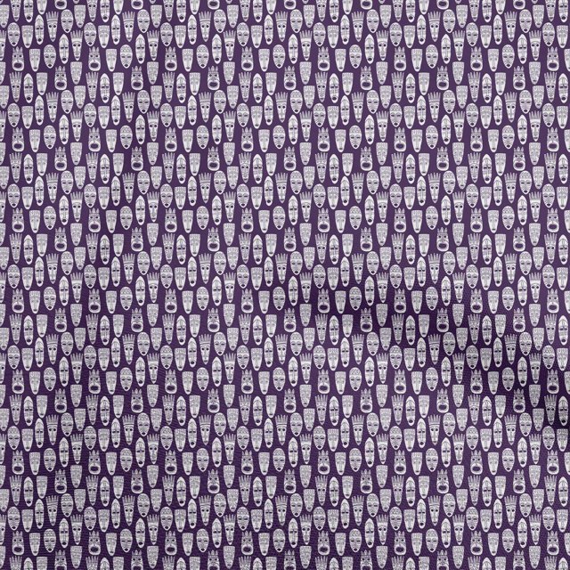 oneOone Tissu Polyester Spandex Violet pour Masque Robe Tissu Imprimé au Mètre 56 Pouces de Large