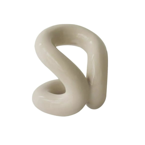 Vogacara Estante de almacenamiento decorativo con forma de nudo único, soporte para cepillo de dientes suave y no abrasivo, belleza de Bolsas de maquillaje Color café con leche