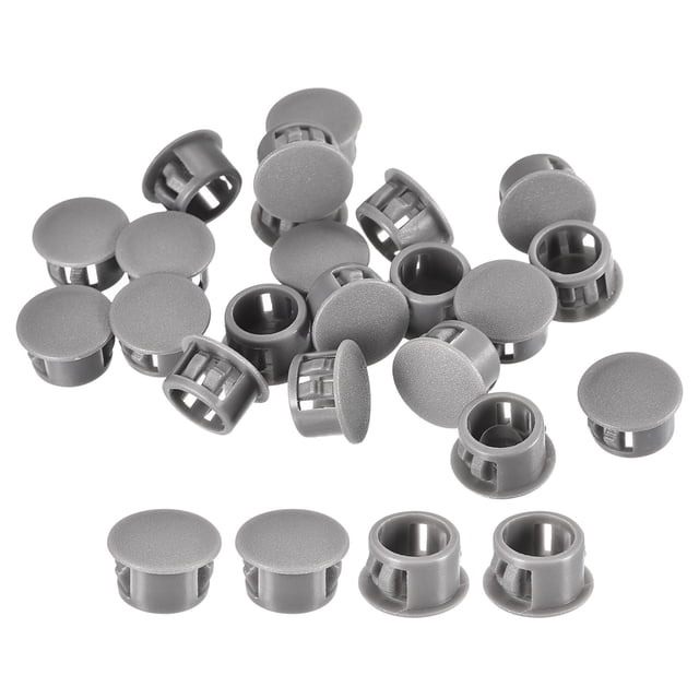 35/64" Plástico Agujero Tapones, 36uds Empotrado Tipo Panel Redondo Presión Sujetador Ciegos Bloqueo Tapones para Muebles Insertar Extremo Tapas Paneles, Gris