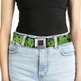 thumbnail image 5 of Buckle-Down Belt, Seatbelt Buckle Belt, Vivid Shamrocks Stacked, Youth 22 to 32 Inches, 5 of 9