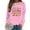 Pink, variant on Fall Sweatshirts For Women Crew Neck Hoodless Sweatshirt Long Sleeve Casual Pullover Top Soft Comfortable Athletic Wear For Everyday