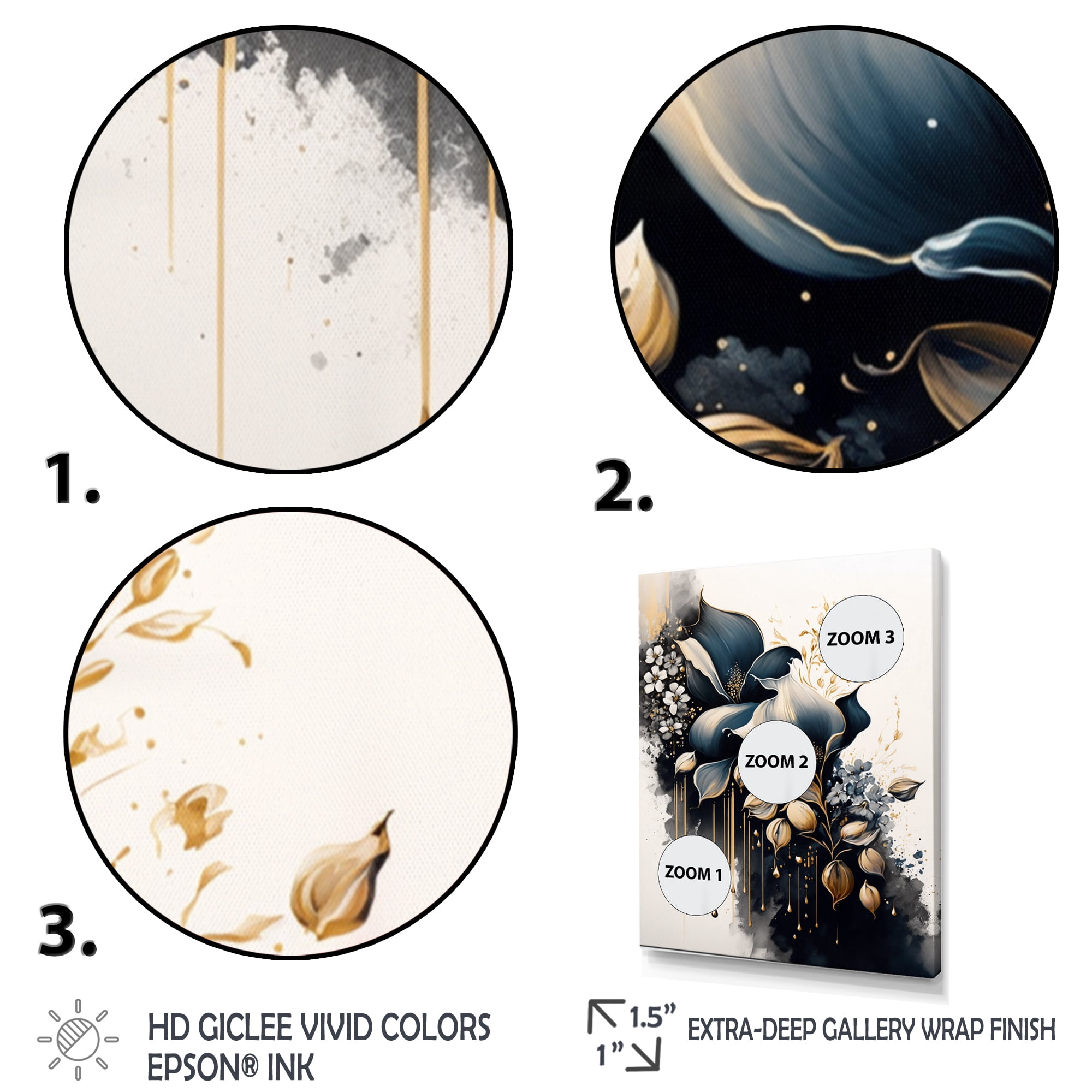Designart Deep Blue Calla Lily Bouquet IV Canvas Wall Art