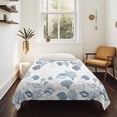 thumbnail image 4 of Coastal Blue Tapestry for Bedroom Wall Hanging Tapestry, Retro Ocean Coral Shell Starfish Seahorse Ceiling Backdrop Tapestries Poster Blanket Wall Decor for Teens Room Living Room Dorm 59" x 90", 4 of 8