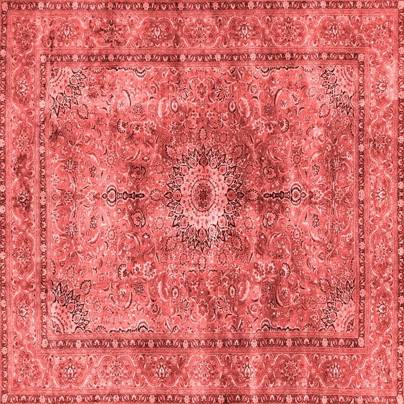 Ahgly Company Indoor Square Persian Red Traditional Area Rugs, 8' Square