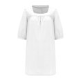 thumbnail image 4 of Baqcunre Casual Dresses for Women Women's French Square Collar Cotton Linen Dress Five Point Sleeve Puffed Sleeve Casual Dress Dresses for Women 2024 Summer Dresses for Women 2024 Womens Dresses, 4 of 9