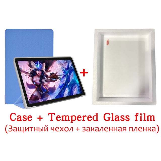 Case For Teclast M50pro 10.1 Inch Tablet,Newest TPU Soft Shell Fold Stand Cover For M50 Pro M50HD+ Stylus Pen blue-glass film Teclast M50HD